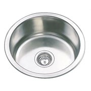 SINGLE KITCHEN SINK ROUND STAINLESS STEEL FIL Kitchen Bathroom