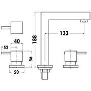BASIN TAP SET CHROME FIL Kitchen Bathroom