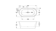 SELINI Gloss White Freestanding Bath PS
