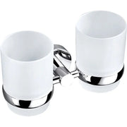 OTUS DOUBLE TUMBLER HOLDER CHROME FIL Kitchen Bathroom
