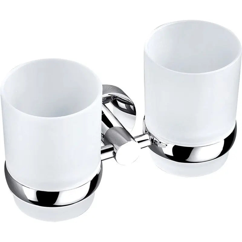 OTUS DOUBLE TUMBLER HOLDER CHROME FIL Kitchen Bathroom
