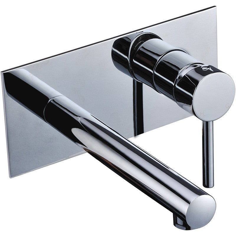 OTUS PIN HANDLE WALL/BASIN MIXER CHROME / MATTE BLACK