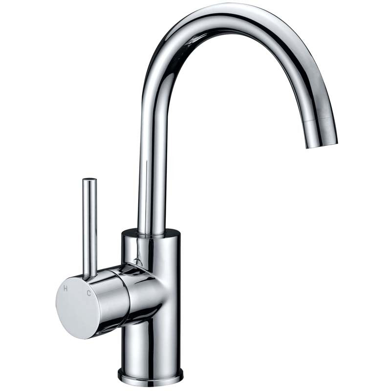 OTUS PIN HANDLE GOOSENECK BASIN MIXER CHROME