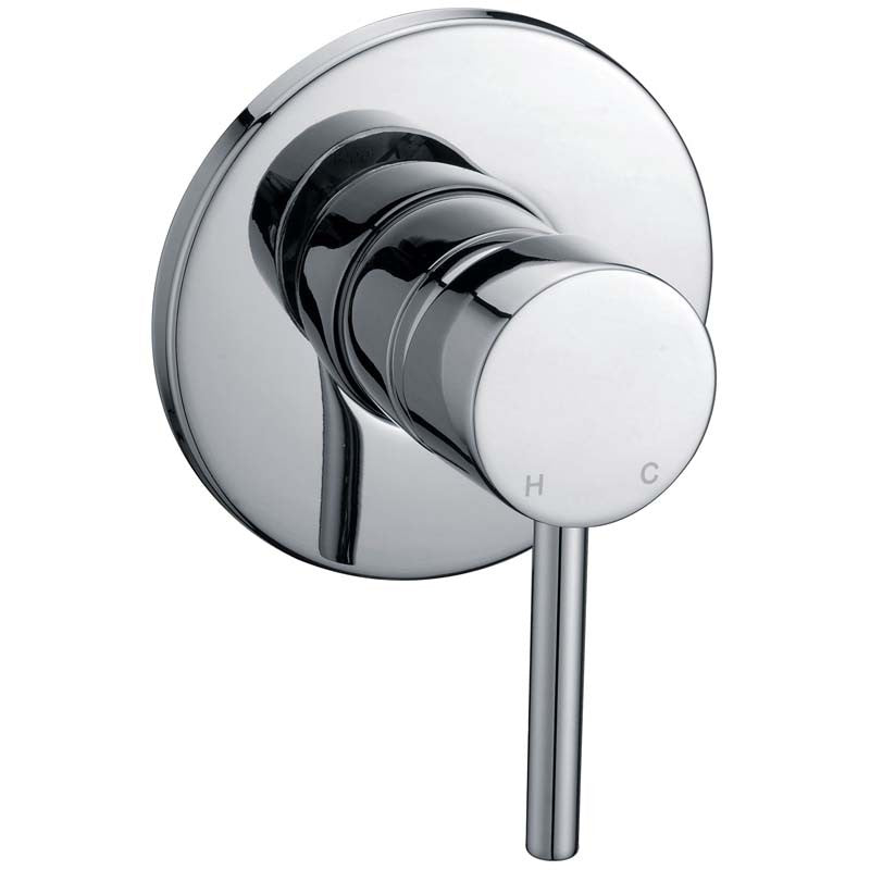 OTUS PIN HANDLE ROUND BATH/SHOWER WALL MIXER CHROME / MATTE BLACK