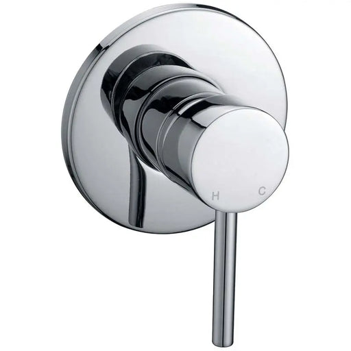 OTUS PIN HANDLE ROUND BATH/SHOWER WALL MIXER CHROME / MATTE BLACK FIL Kitchen Bathroom