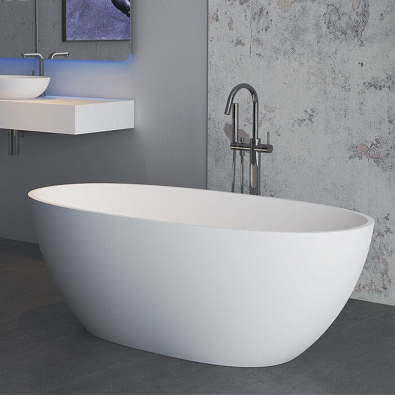 Matte White Freestanding Bath