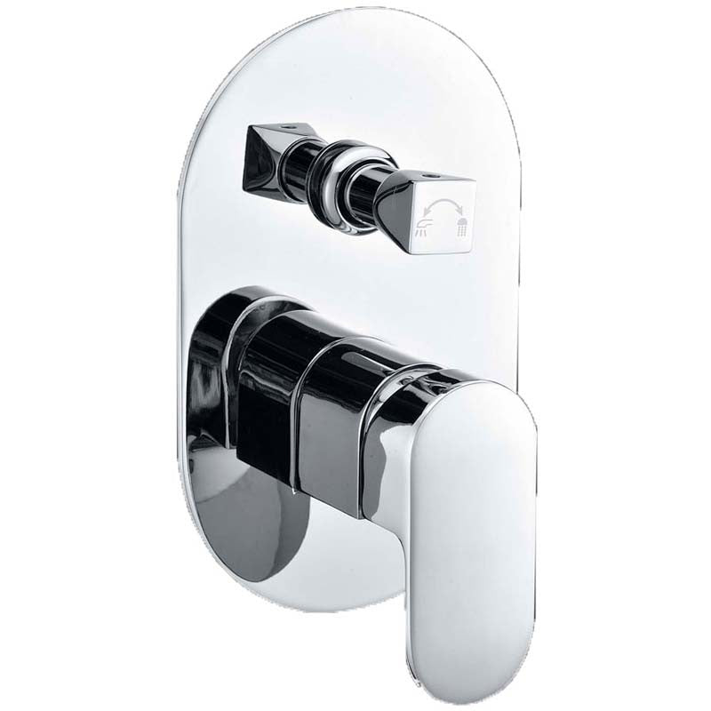 PINE WALL MIXER WITH DIVERTER CHROME