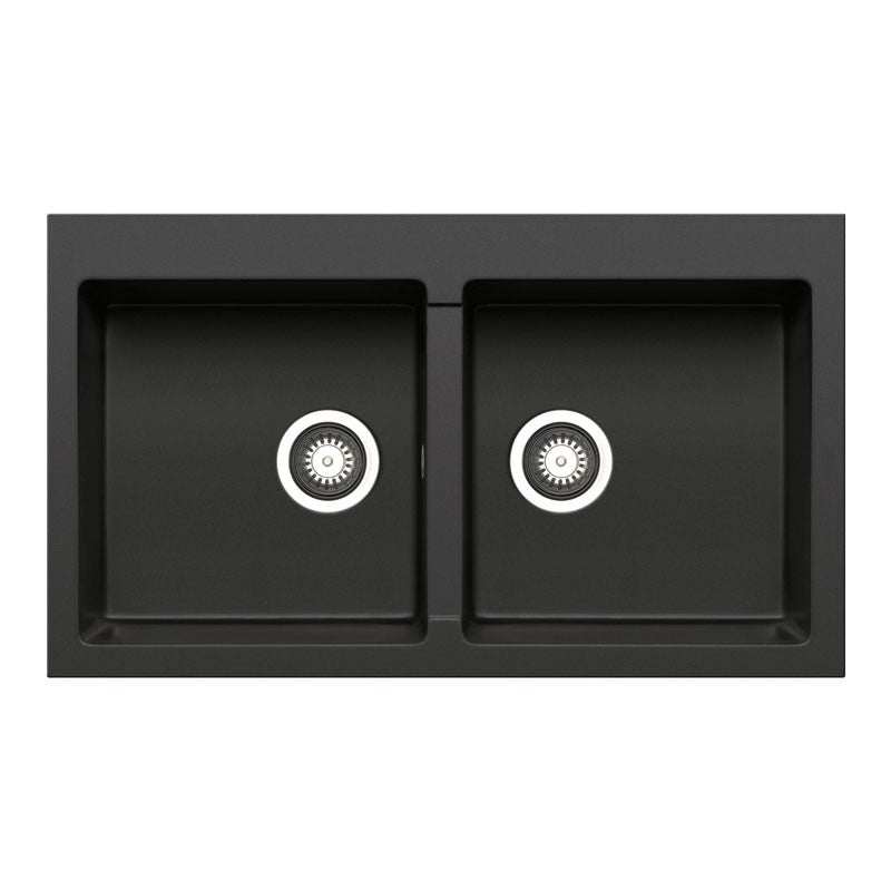 PYRAGANITE DOUBLE KITCHEN SINK CARBON BLACK