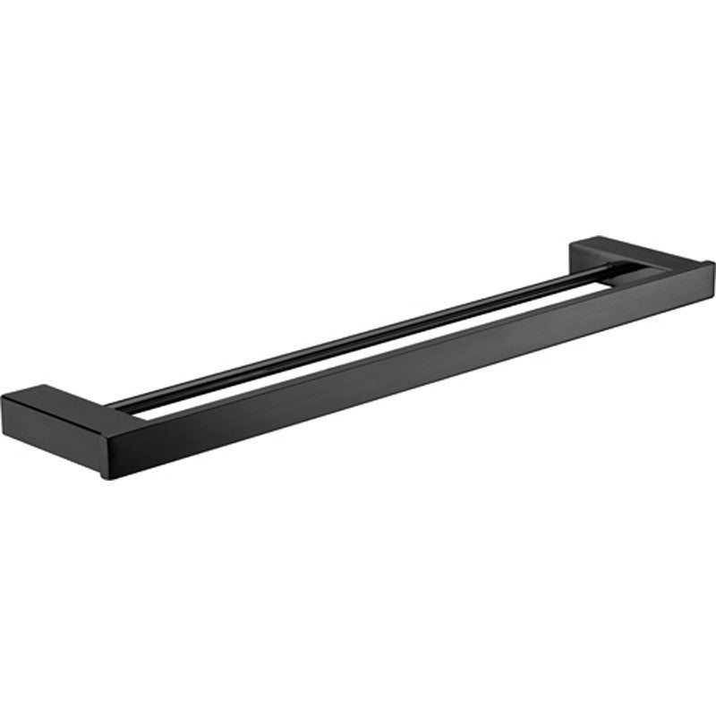 ROSA DOUBLE TOWEL RAIL 800MM MATTE BLACK