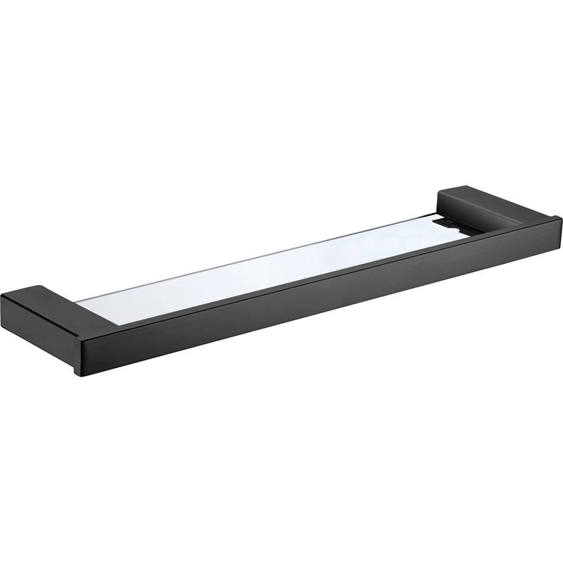 ROSA GLASS SHELF CHROME / MATTE BLACK