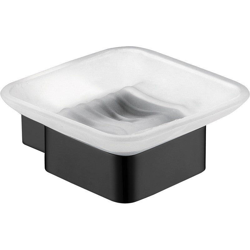 ROSA SOAP DISH CHROME / MATTE BLACK