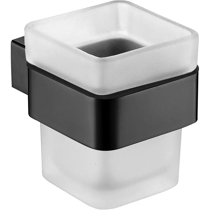 ROSA TUMBLER HOLDER CHROME / MATTE BLACK FIL Kitchen Bathroom