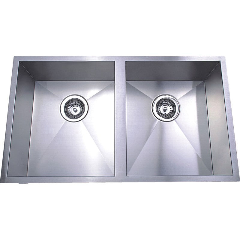 ROSA ABOVE/UNDERMOUNT DOUBLE KITCHEN SINK STAINLESS STEEL