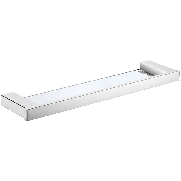 ROSA GLASS SHELF CHROME / MATTE BLACK