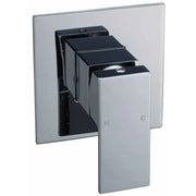 ROSA SQUARE BATH/SHOWER MIXER CHROME / MATTE BLACK FIL Kitchen Bathroom