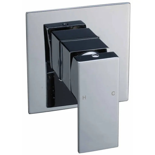 ROSA SQUARE BATH/SHOWER MIXER CHROME / MATTE BLACK FIL Kitchen Bathroom