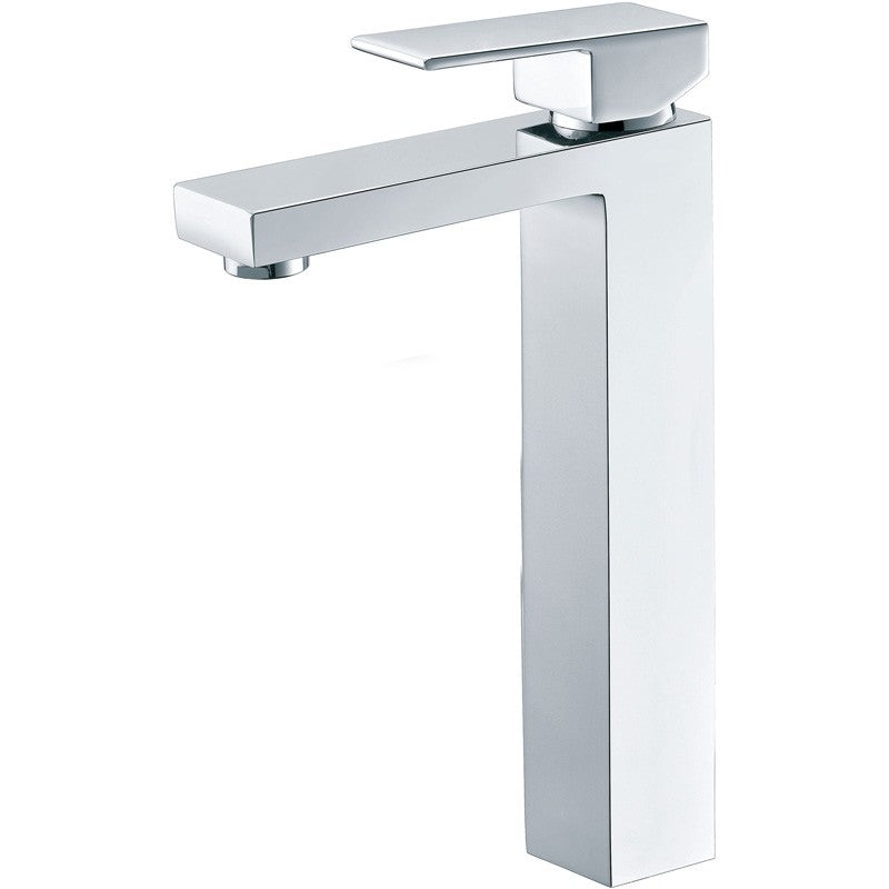 ROSA SQUARE HIGH RISE BASIN MIXER CHROME / MATTE BLACK