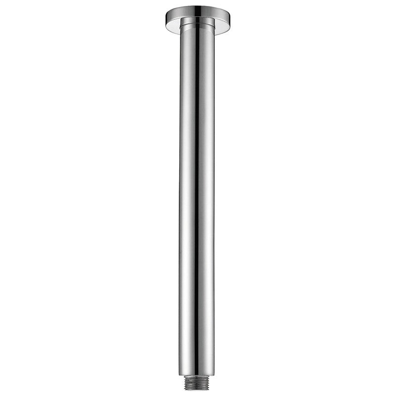 ROUND VERTICAL SHOWER ARM 300MM CHROME & COLOURED