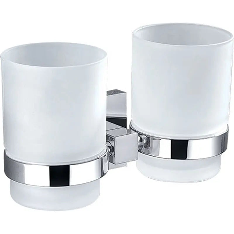 SARA DOUBLE TUMBLER HOLDER CHROME FIL Kitchen Bathroom