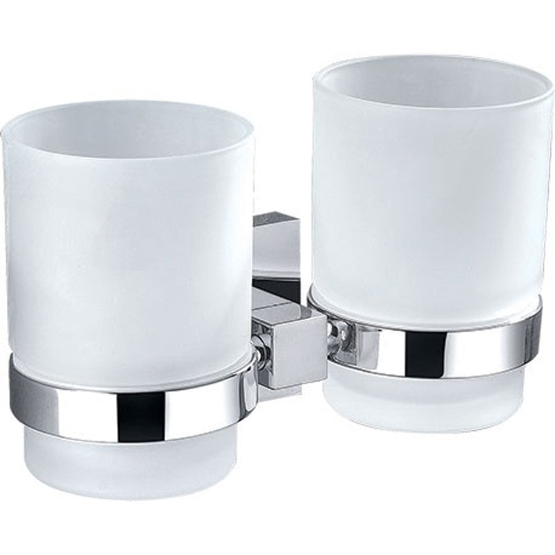 SARA DOUBLE TUMBLER HOLDER CHROME