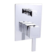 SARA SQUARE HANDLE BATH/SHOWER MIXER WITH DIVERTER CHROME FIL Kitchen Bathroom