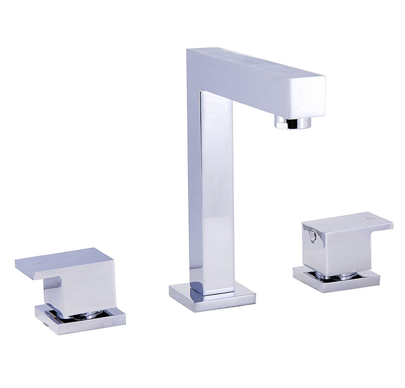 SQUARE BASIN TAP SET CHROME