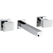 SQUARE BATH TAP SET CHROME FIL Kitchen Bathroom