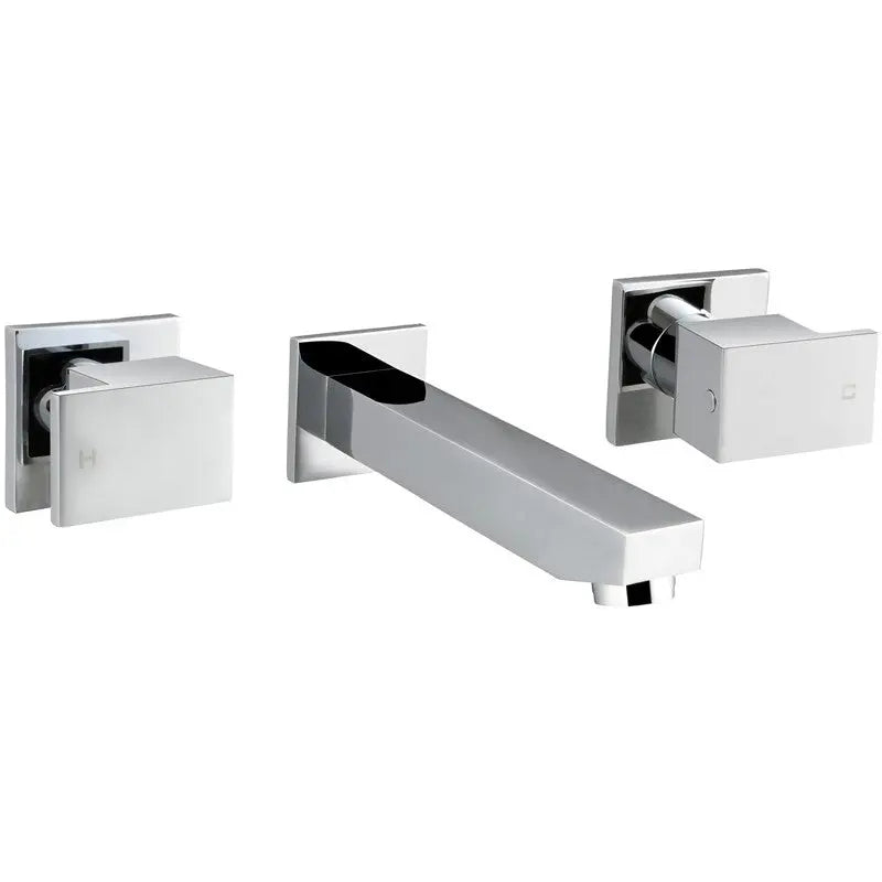 SQUARE BATH TAP SET CHROME FIL Kitchen Bathroom