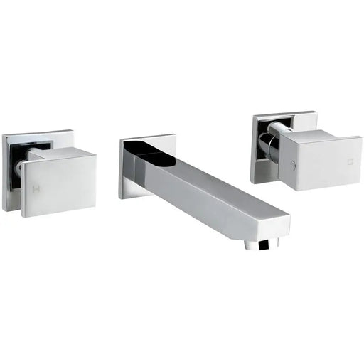 SQUARE BATH TAP SET CHROME FIL Kitchen Bathroom