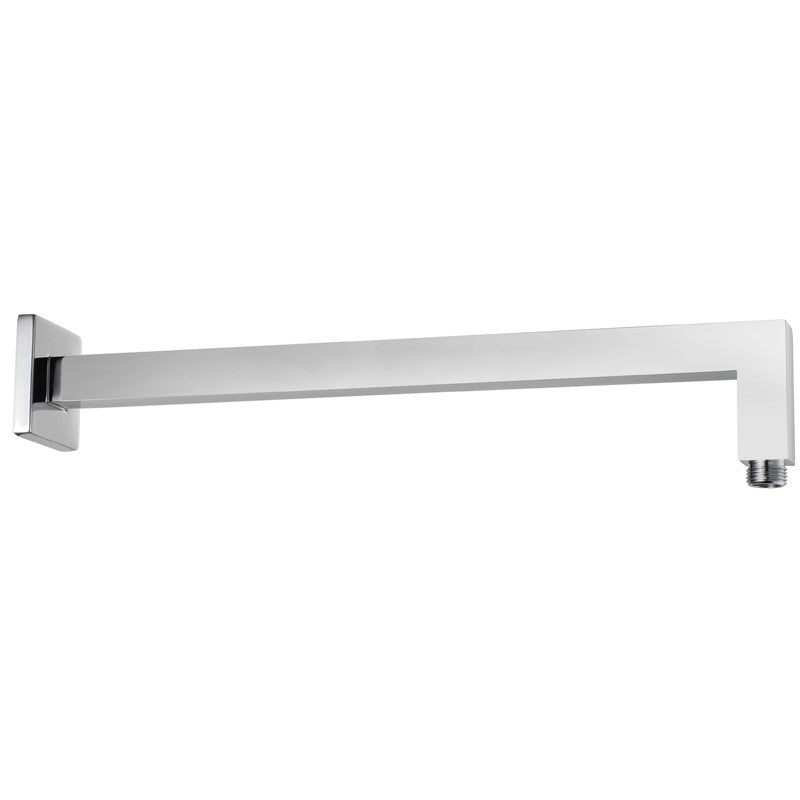 SQUARE HORIZONTAL SHOWER ARM 400MM CHROME & COLOURED