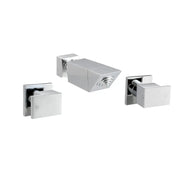 SQUARE SHOWER TAP SET CHROME FIL Kitchen Bathroom