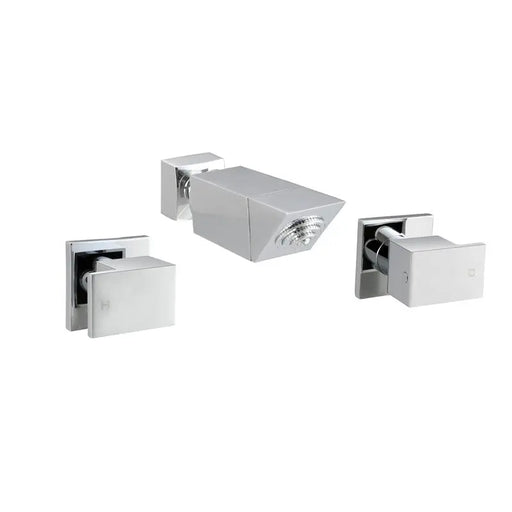SQUARE SHOWER TAP SET CHROME FIL Kitchen Bathroom