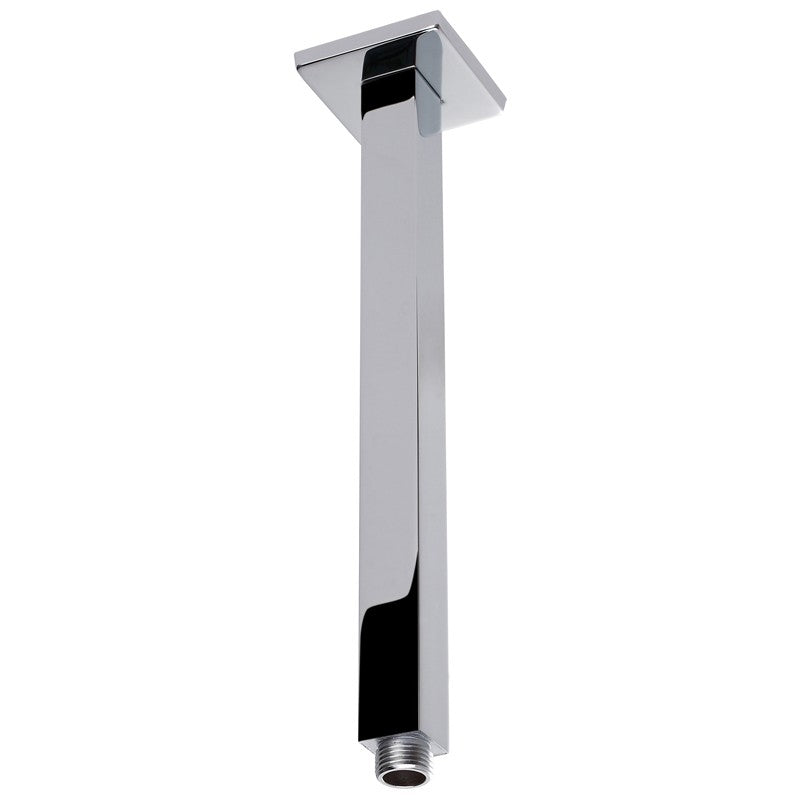 SQUARE VERTICAL SHOWER ARM 210MM CHROME