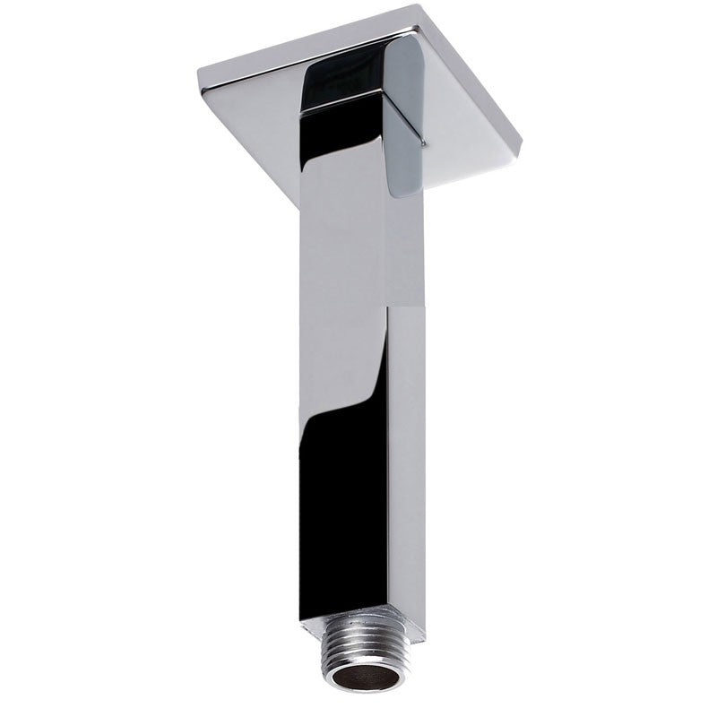 SQUARE VERTICAL SHOWER ARM 100MM CHROME