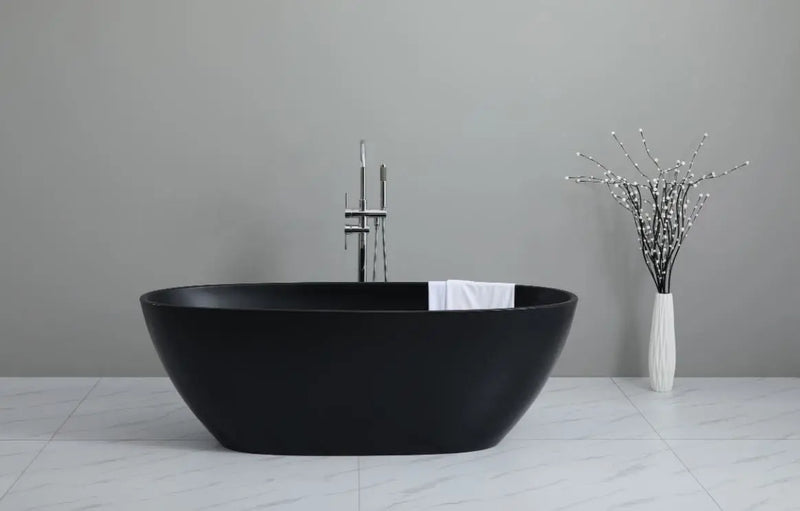 Full Matte Black Freestanding Bath PS