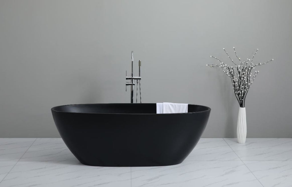 Full Matte Black Freestanding Bath