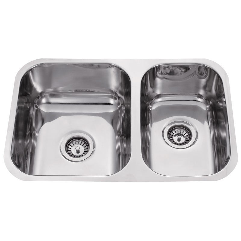 CORA UNDERMOUNT DOUBLE 1 & 3/4 KITCHEN SINK STAINLESS STEEL