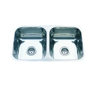 CORA UNDERMOUNT DOUBLE KITCHEN SINK STAINLESS STEEL FIL Kitchen Bathroom