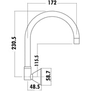 SWIVEL OUTLET CHROME FIL Kitchen Bathroom