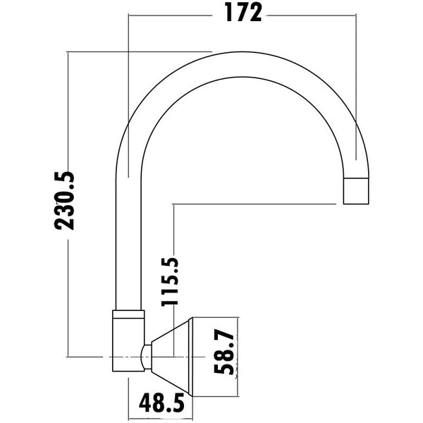 SWIVEL OUTLET CHROME