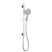 KARA SLIDING SHOWER RAIL WITH HAND SHOWER AND INTEGRATED WATER INLET CHROME / MATTE BLACK FIL Kitchen Bathroom