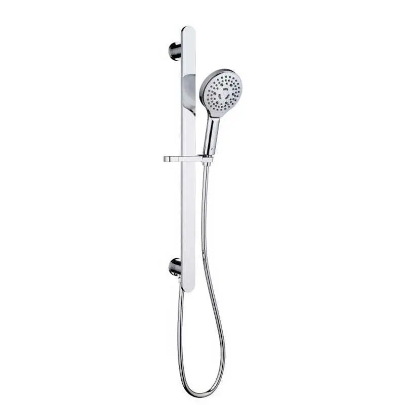 KARA SLIDING SHOWER RAIL WITH HAND SHOWER AND INTEGRATED WATER INLET CHROME / MATTE BLACK FIL Kitchen Bathroom