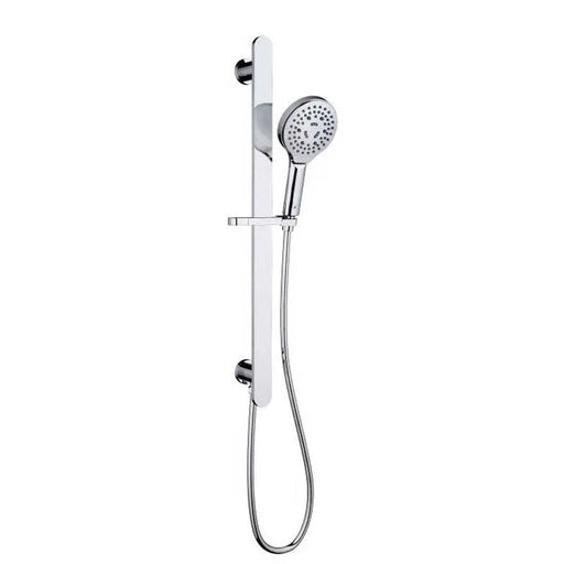 KARA SLIDING SHOWER RAIL WITH HAND SHOWER AND INTEGRATED WATER INLET CHROME / MATTE BLACK FIL Kitchen Bathroom