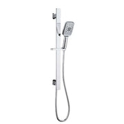 KARA SLIDING SHOWER RAIL WITH HAND SHOWER AND INTEGRATED WATER INLET CHROME / MATTE BLACK FIL Kitchen Bathroom