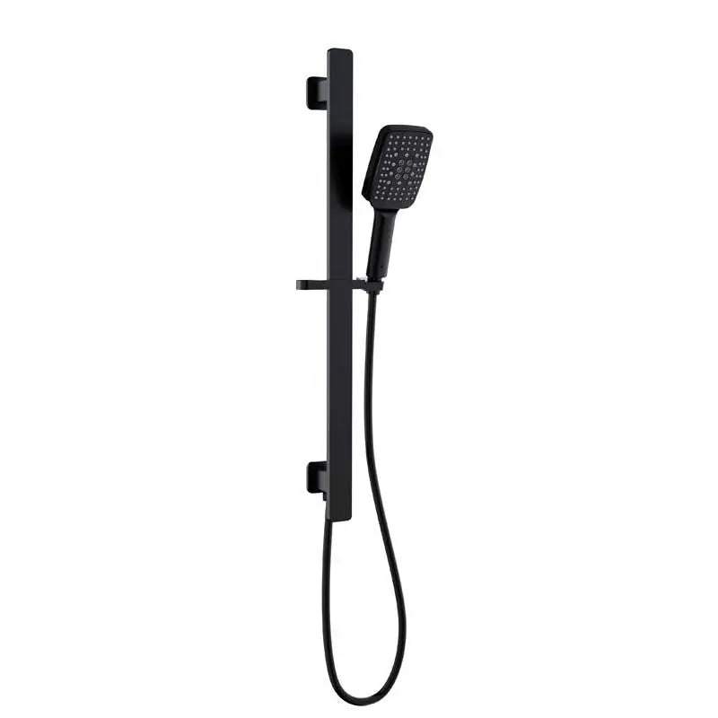 KARA SLIDING SHOWER RAIL WITH HAND SHOWER AND INTEGRATED WATER INLET CHROME / MATTE BLACK FIL Kitchen Bathroom