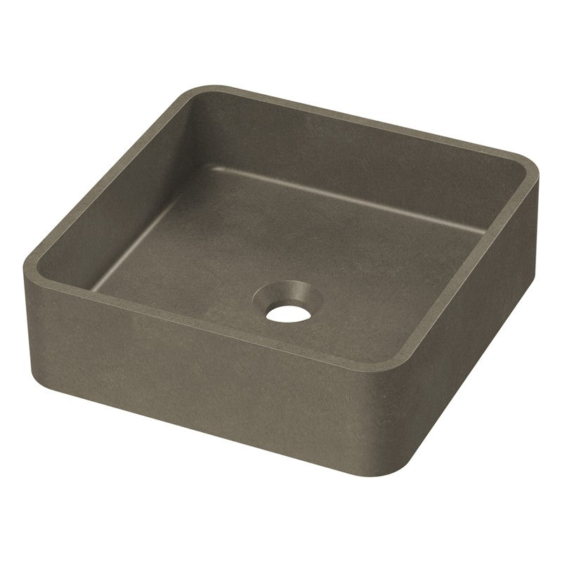 ZALE CONCRETE COUNTERTOP BASIN SQUARE DARK GREY