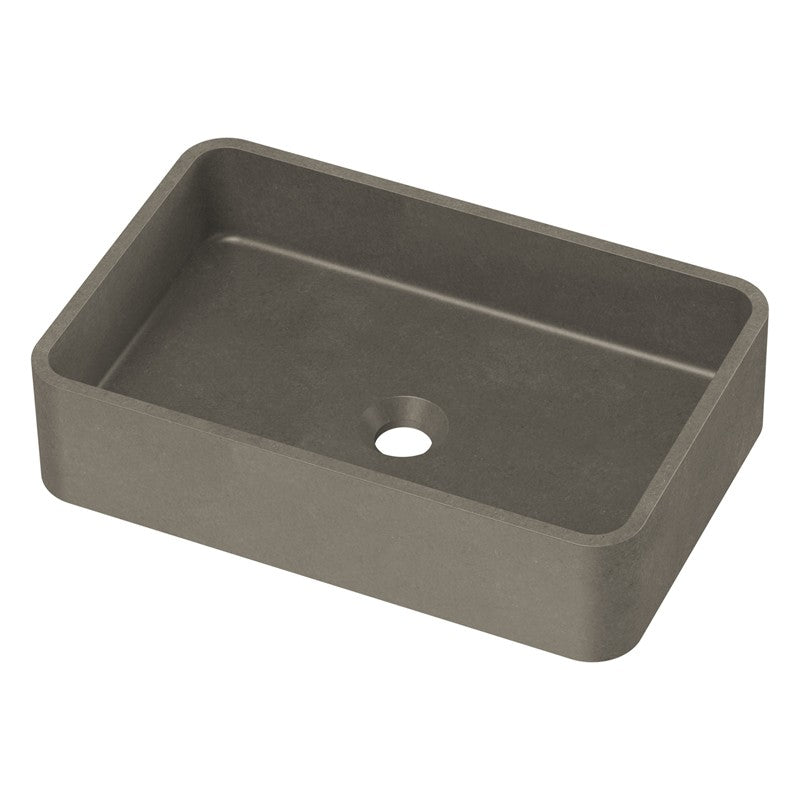 ALE CONCRETE COUNTERTOP BASIN RECTANGLE DARK GREY