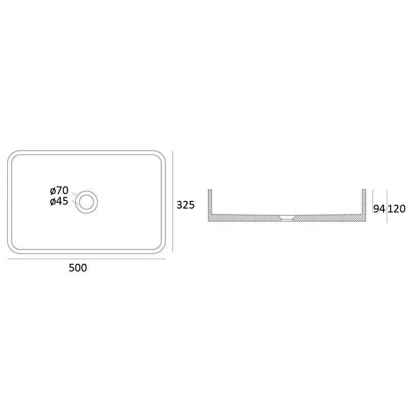 ALE CONCRETE COUNTERTOP BASIN RECTANGLE DARK GREY FIL Kitchen Bathroom