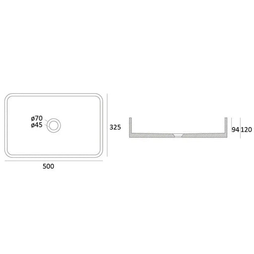ALE CONCRETE COUNTERTOP BASIN RECTANGLE DARK GREY FIL Kitchen Bathroom