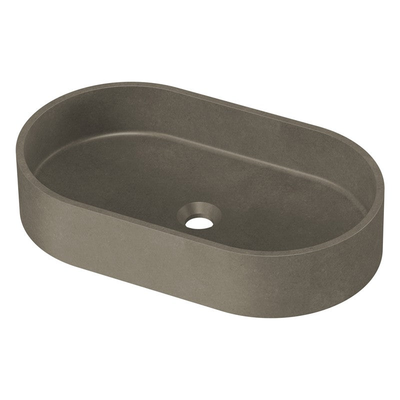 ZALE CONCRETE COUNTERTOP BASIN OVAL DARK GREY